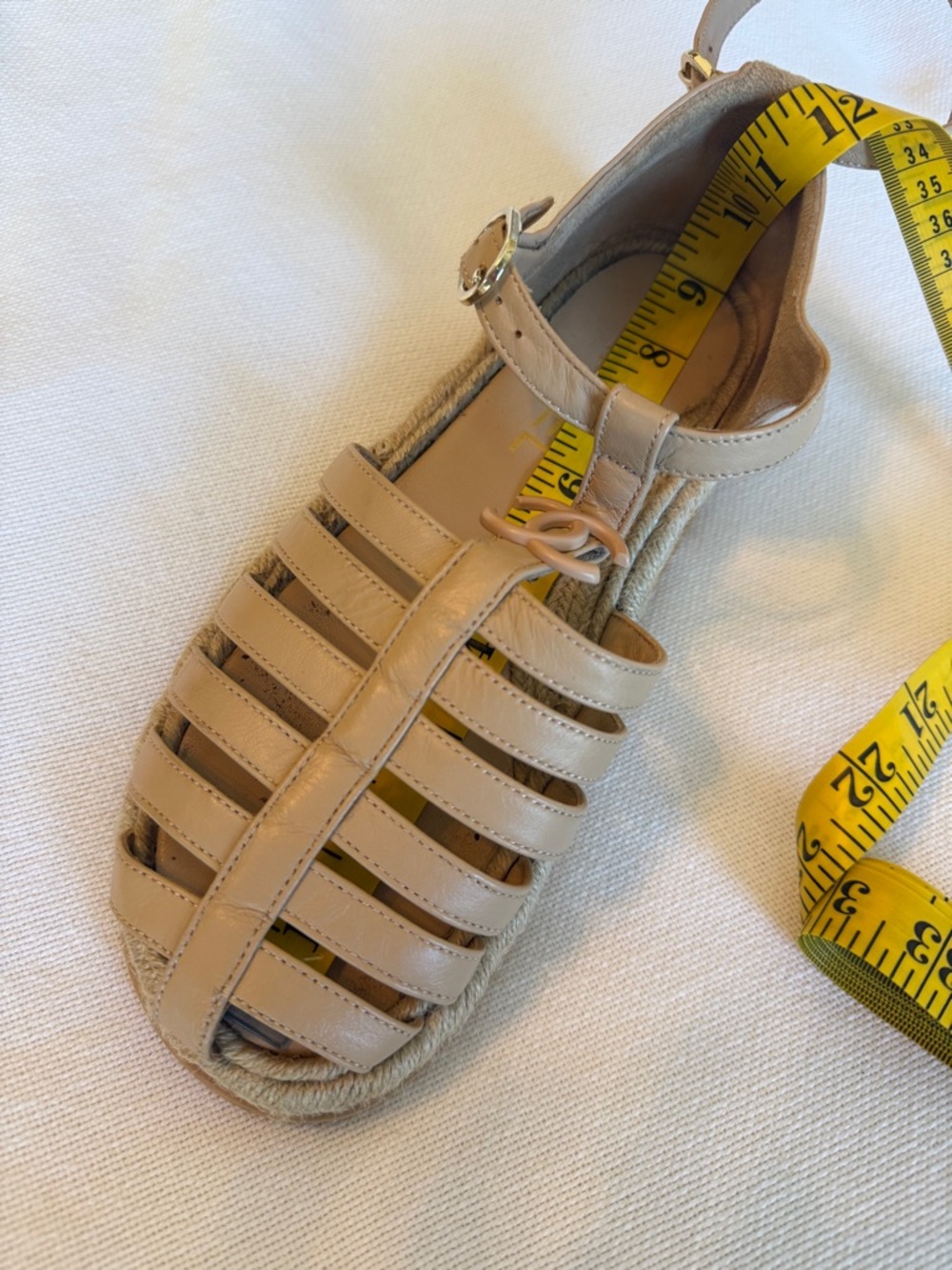 CHANEL Beige Strappy Espadrille Fisherman Sandals - Picture 9 of 14